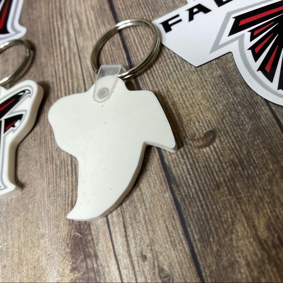Atlanta Falcons NFL Stickers, Key Rings, Wrist Band, Magnet Fan Collectors Lot - Picture 5 of 7